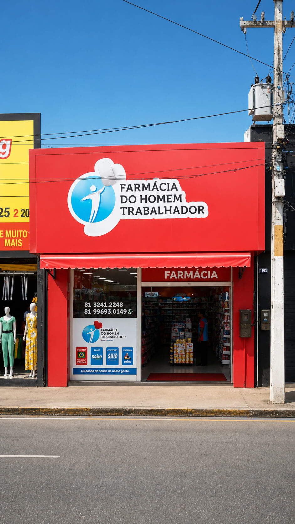 Fachada Drogaria Setúbal Encruzilhada